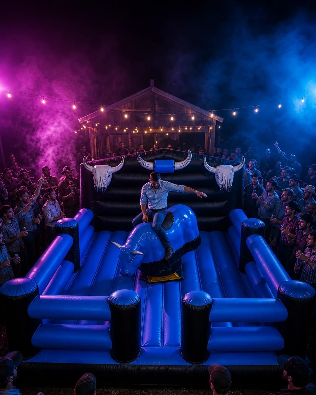 Bucks riders and mates at the Full Throttle Chaos bull pad