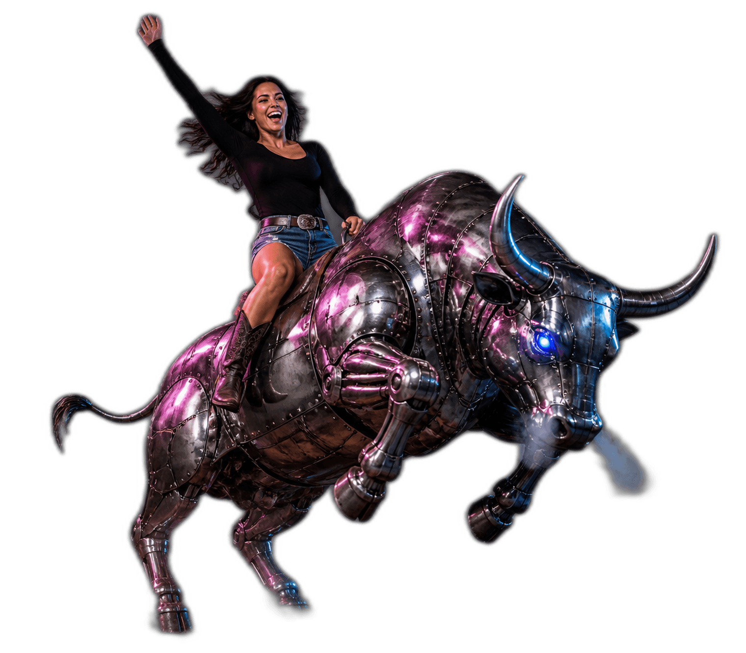 Rider on the Full Throttle Chaos mechanical bull
