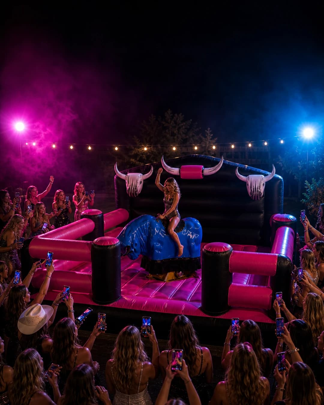 Hens party on the Full Throttle Chaos inflatable arena